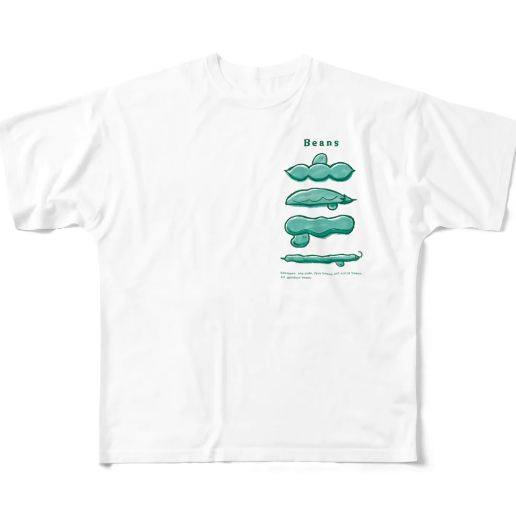 Aランチサラダ付SHOPの夏のbeansさん2 フルグラフィックTシャツ