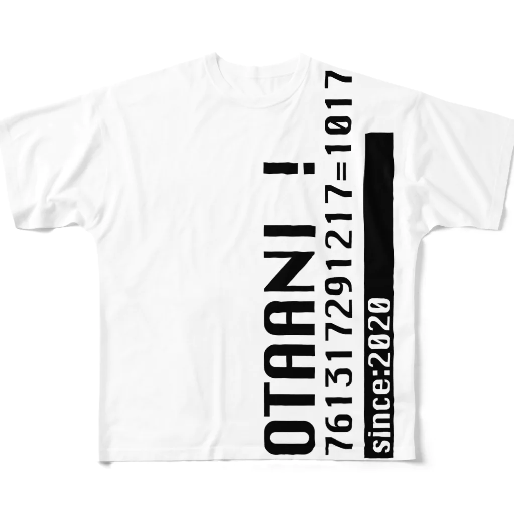 日本橋UPsのオタアニ10！英字ロゴ All-Over Print T-Shirt