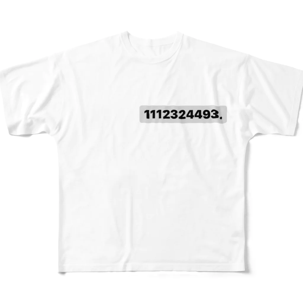 ゆめかわ、ふわふわ、めんへら、ものくろの1112324493. フルグラフィックTシャツ