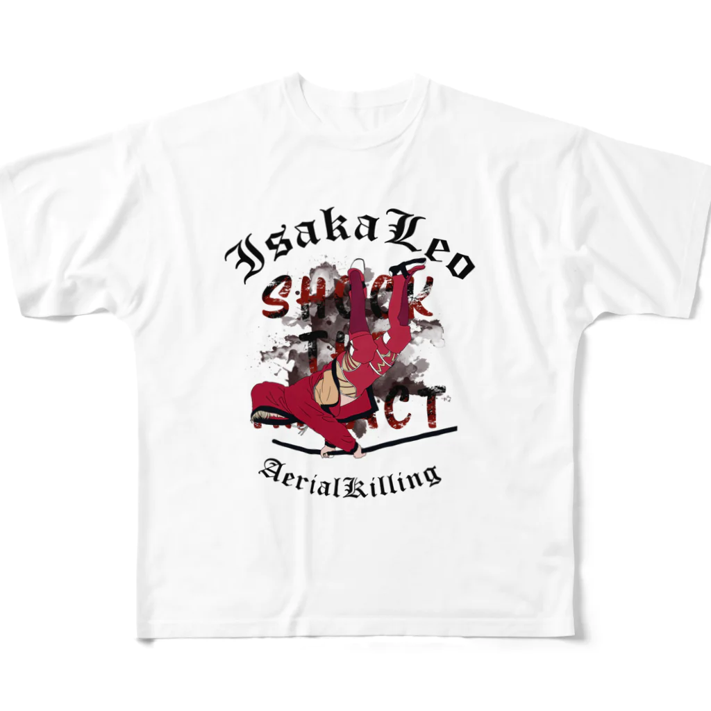 井坂レオ/Leoisakaの白ver フルグラフィックTシャツ