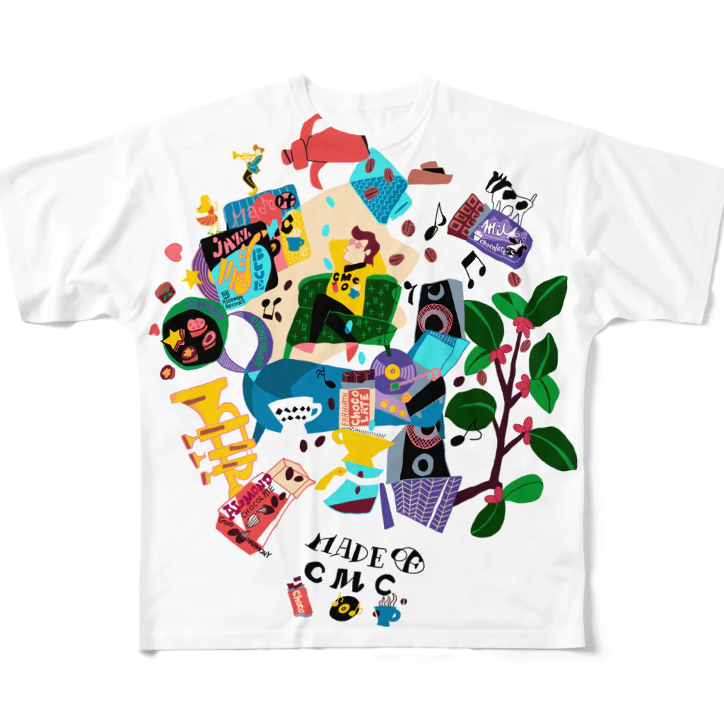 hilo tomula トムラ ヒロのMade Of CMC  Color All-Over Print T-Shirt