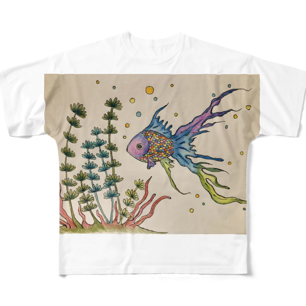 suuのカラフルさかな All-Over Print T-Shirt