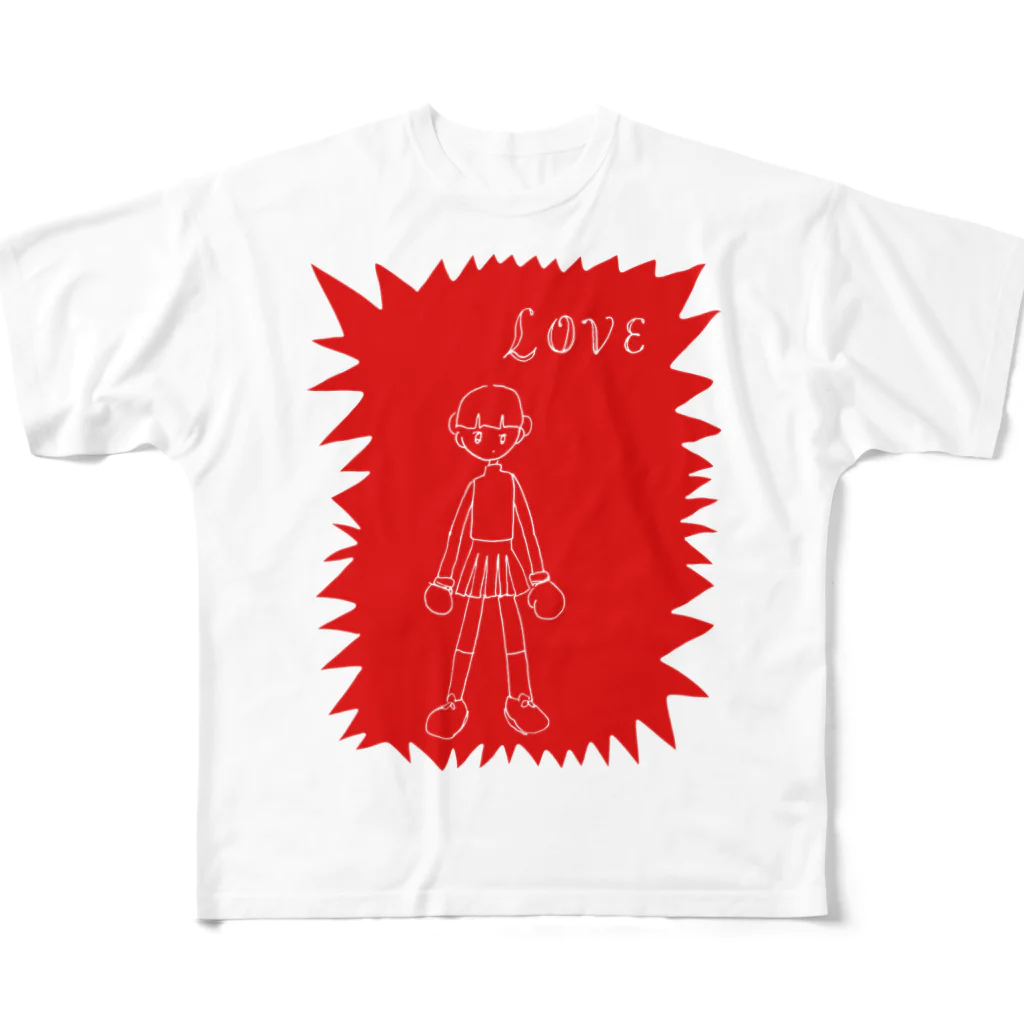 寿々木ここねのlove fight All-Over Print T-Shirt