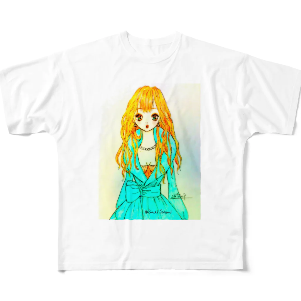 Suzuki Satomi のドレスアップ All-Over Print T-Shirt