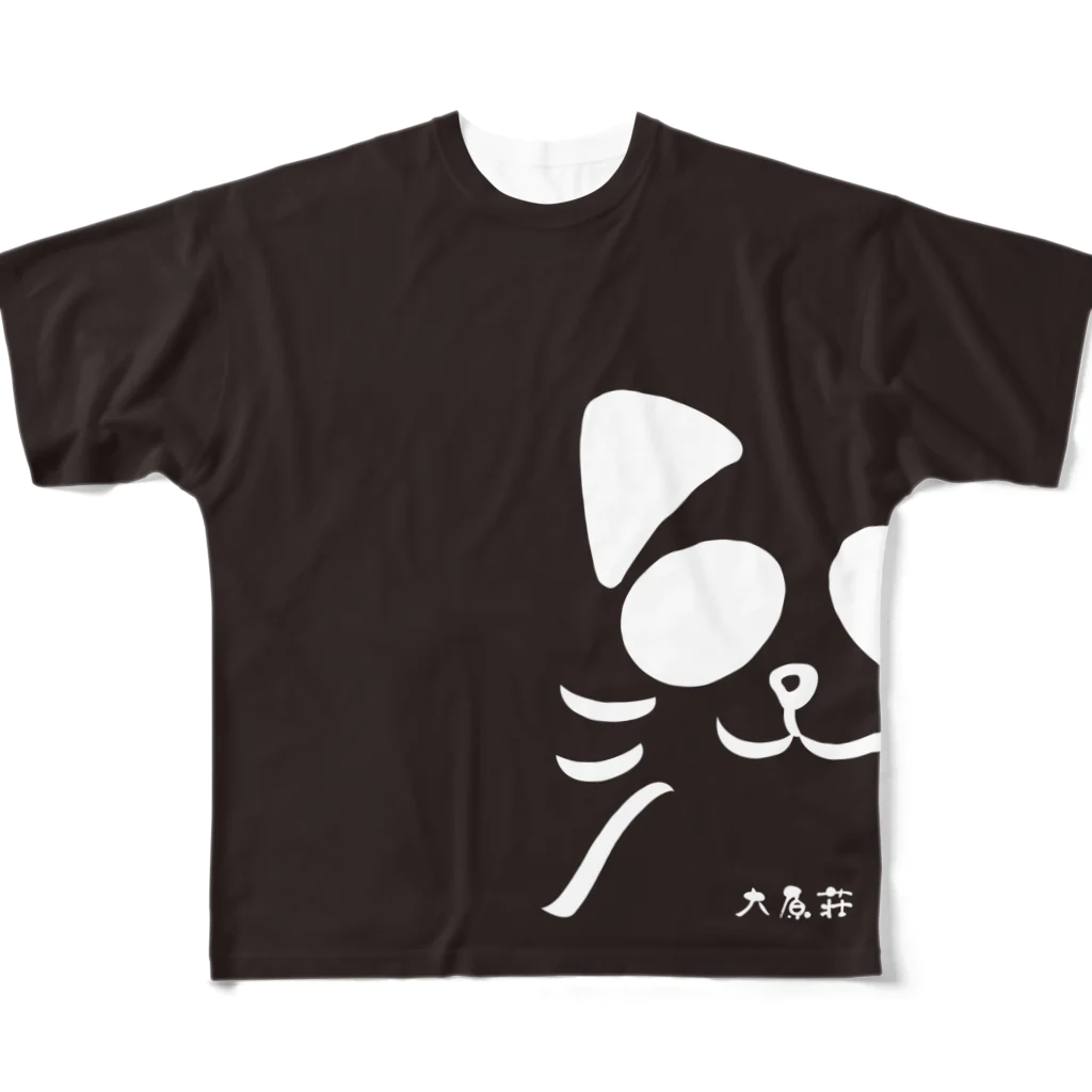 OHBARU_TのパンねこT文字ホワイト All-Over Print T-Shirt