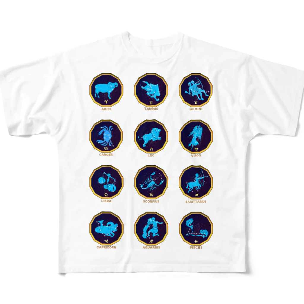 chicodeza by suzuriの12星座一覧 All-Over Print T-Shirt