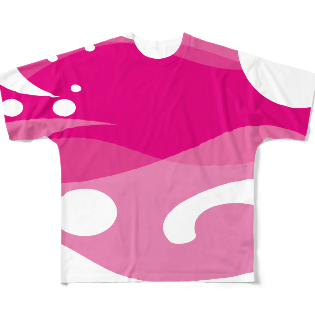 キイフォルダ／kiifolderのピンクPINK All-Over Print T-Shirt
