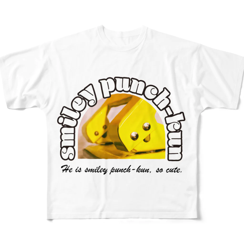 路地と芥子のsmiley punch-kun フルグラフィックTシャツ