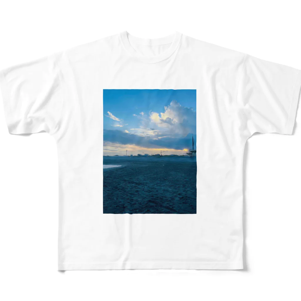 豊風本舗の九十九里浜　浜辺 All-Over Print T-Shirt