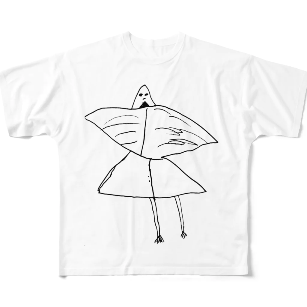 鳥女の夢の鳥女 フルグラフィックTシャツ