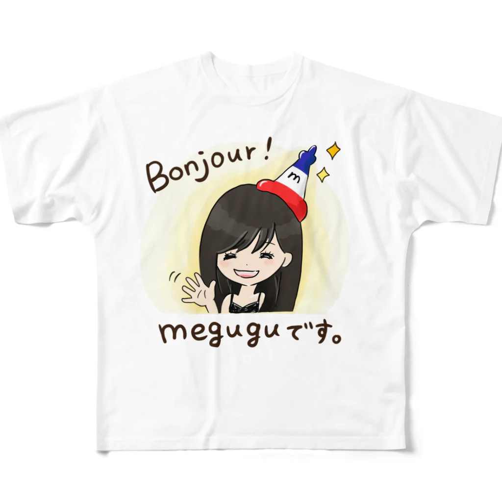 megugu parisのmegugu_paris Tシャツ フルグラフィックTシャツ