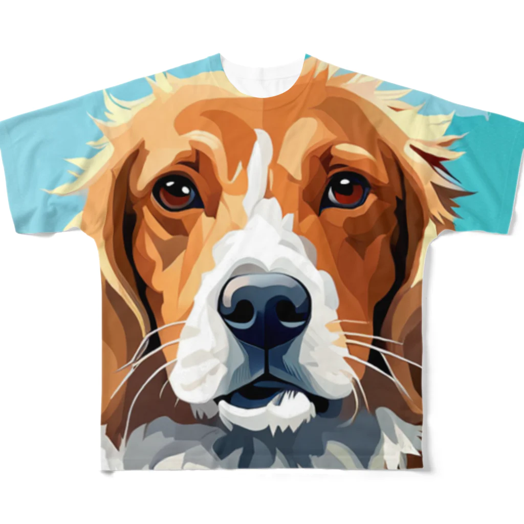 みどりの森の犬 All-Over Print T-Shirt