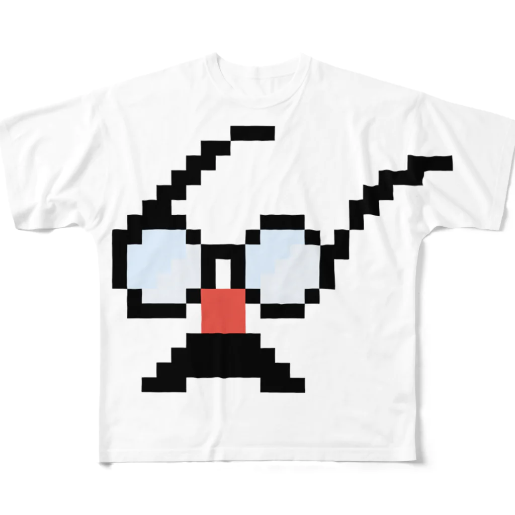 satayaのドット絵の鼻メガネです All-Over Print T-Shirt