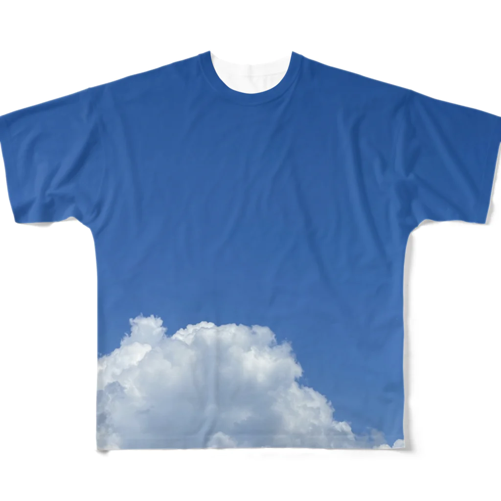でおきしりぼ子の実験室の夏の日ー空バージョン フルグラフィックTシャツ