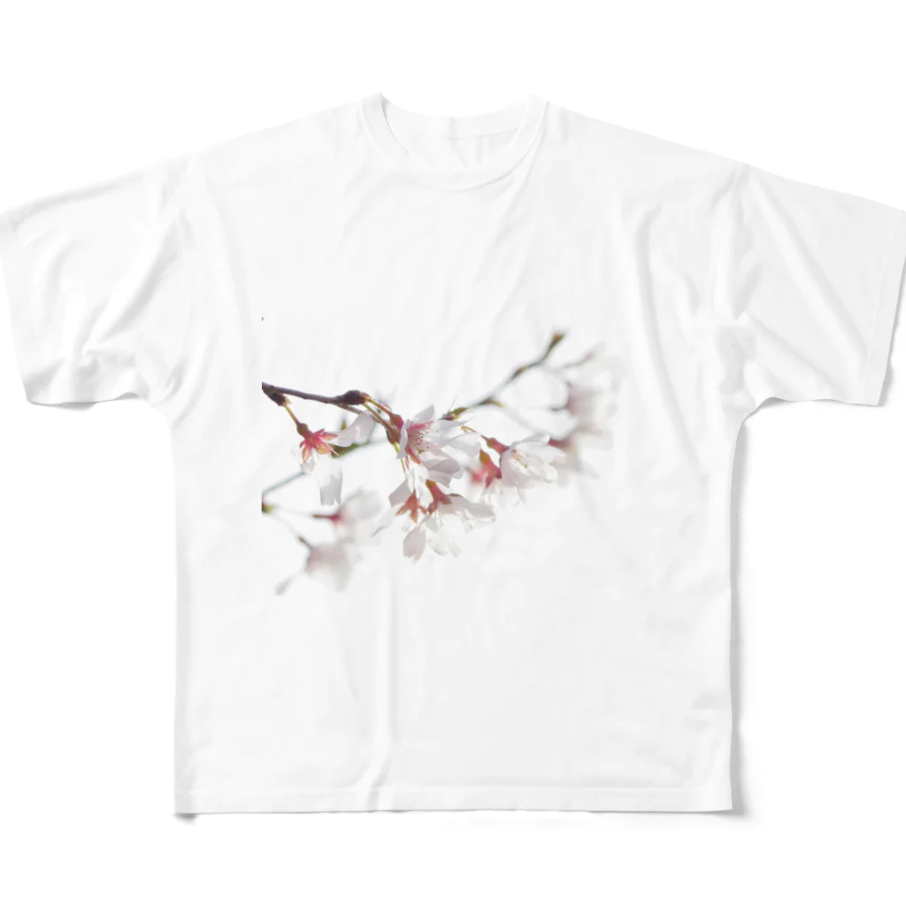 zzmatsudaの春の訪れを告げる美しい桜の花びら フルグラフィックTシャツ