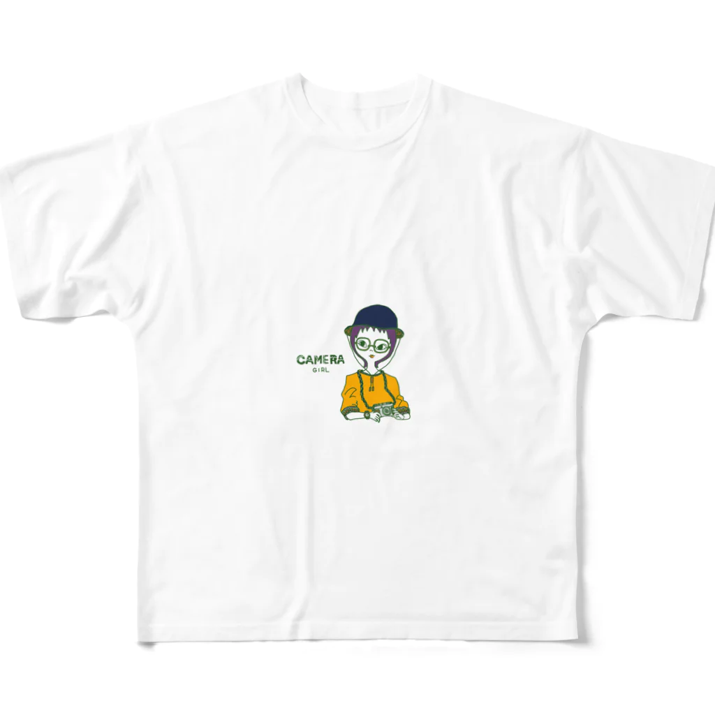 tudoi-meツドイミーのカメラガール フルグラフィックTシャツ