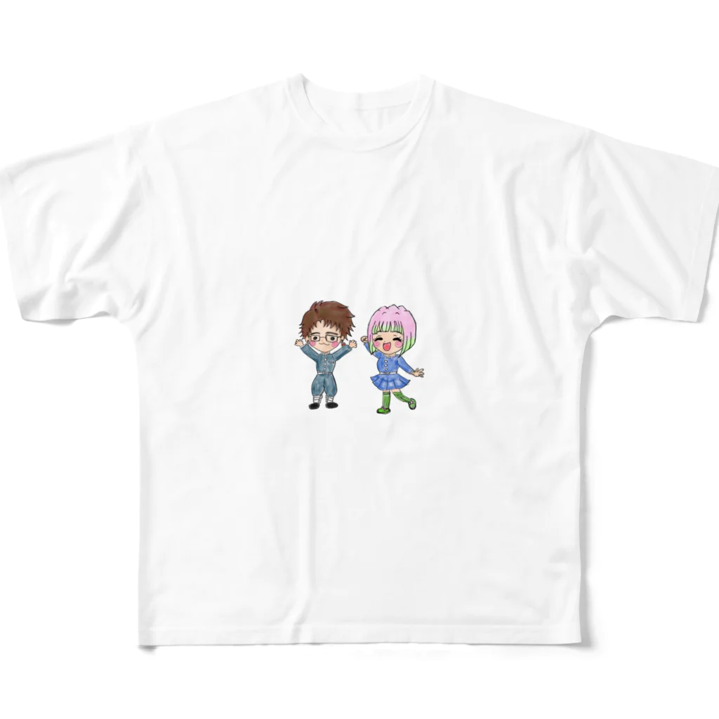 QホビTV!!【鬼滅の刃グッズ】開封・情報のホビさんとQちゃん フルグラフィックTシャツ