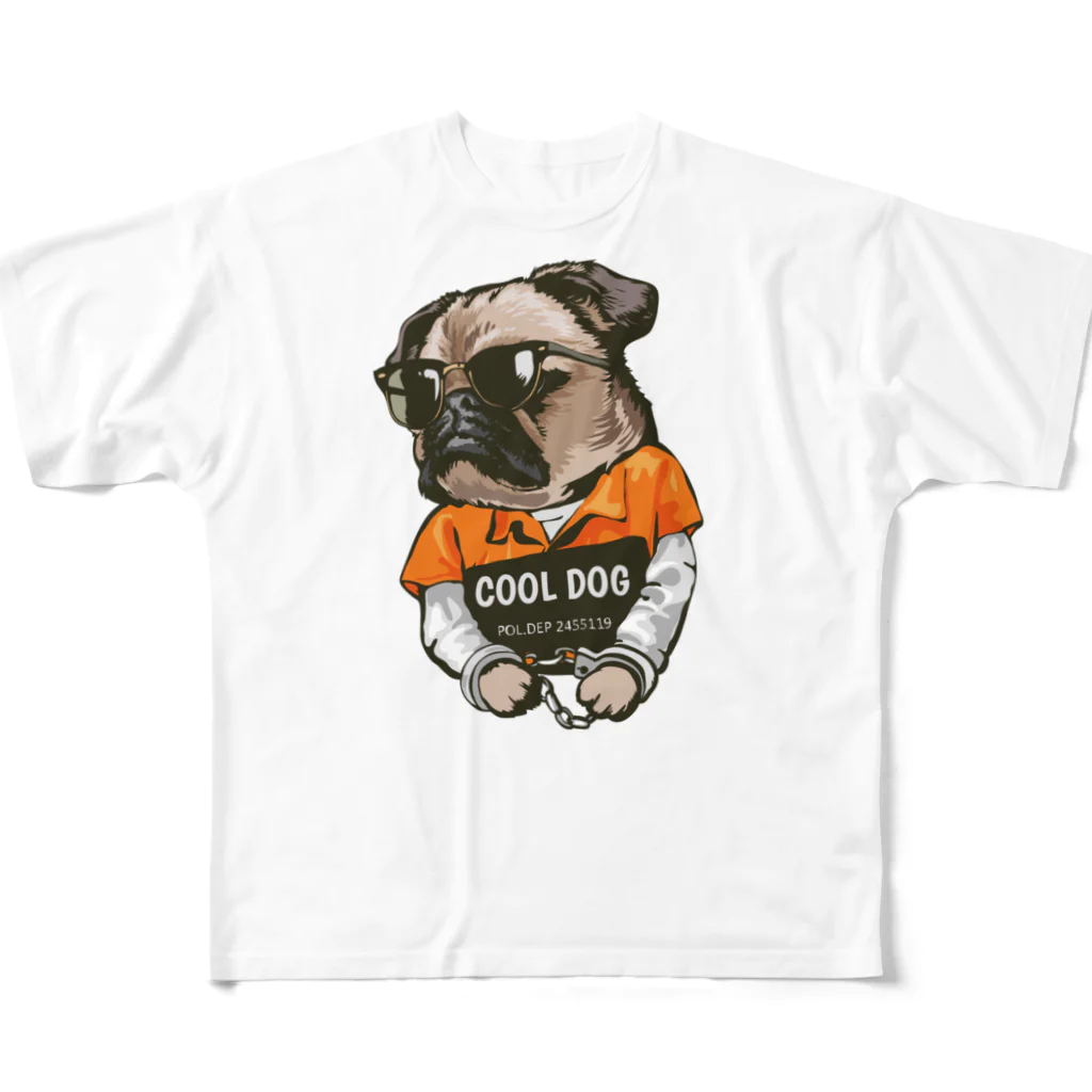 犬好きさんのためのTシャツ屋さんのパグ　Tシャツ　パーカー　Ver.2 All-Over Print T-Shirt