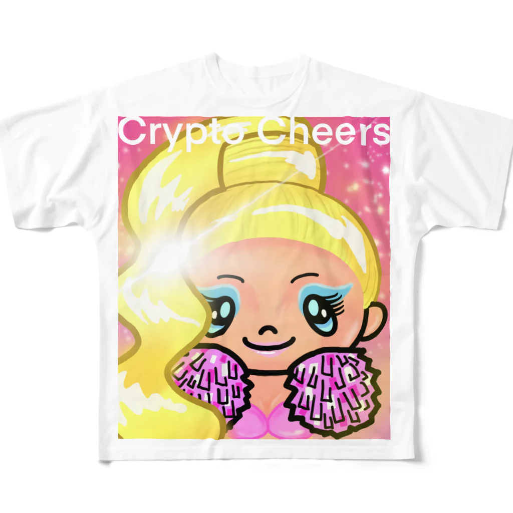 Link Creation online SHOPのCrypto Cheers3 フルグラフィックTシャツ