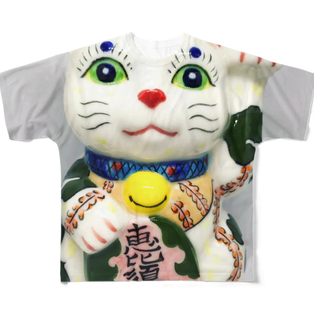 GENRYUの招き猫・恵比寿天 フルグラフィックTシャツ