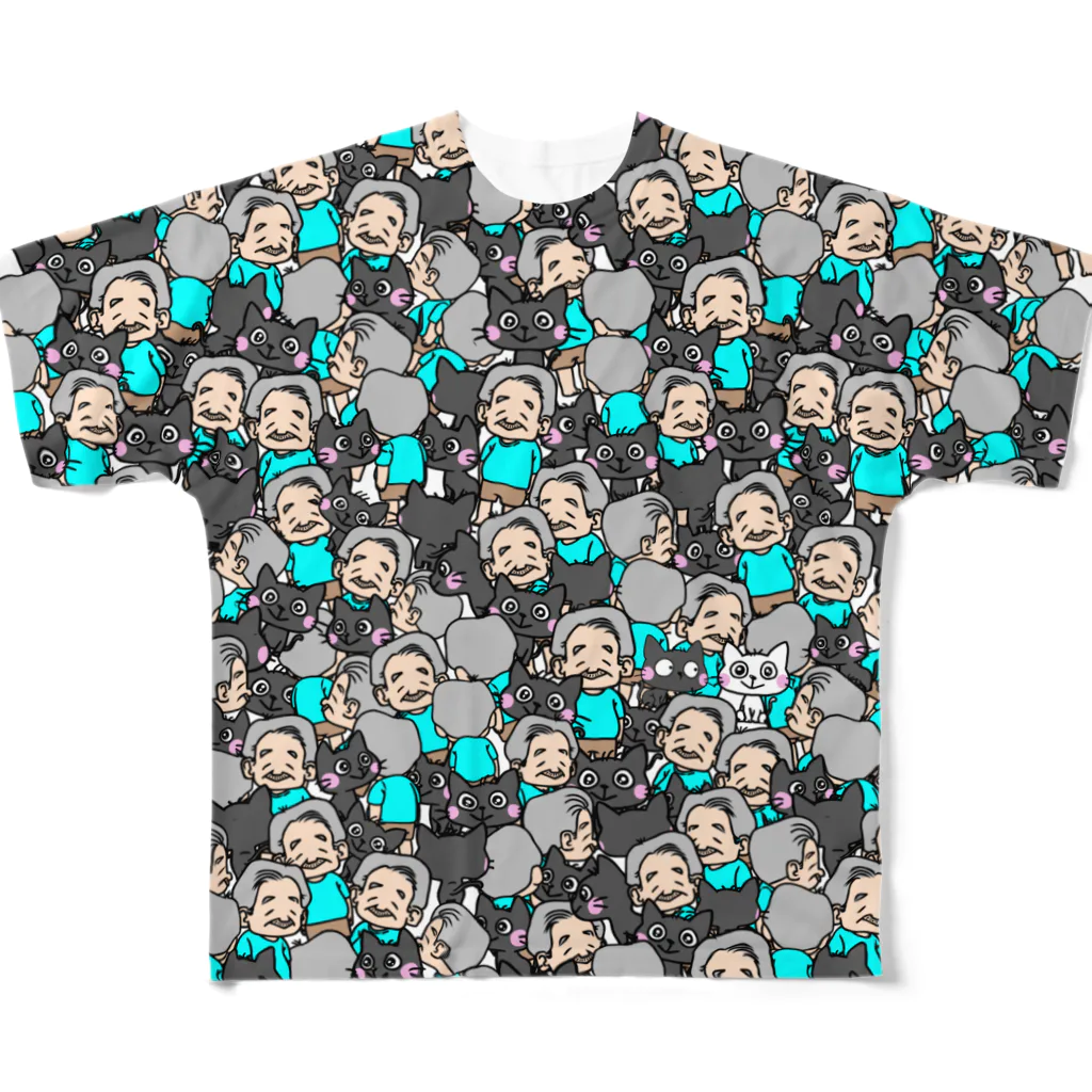 親父と猫のるるの親父と猫と…？？ All-Over Print T-Shirt