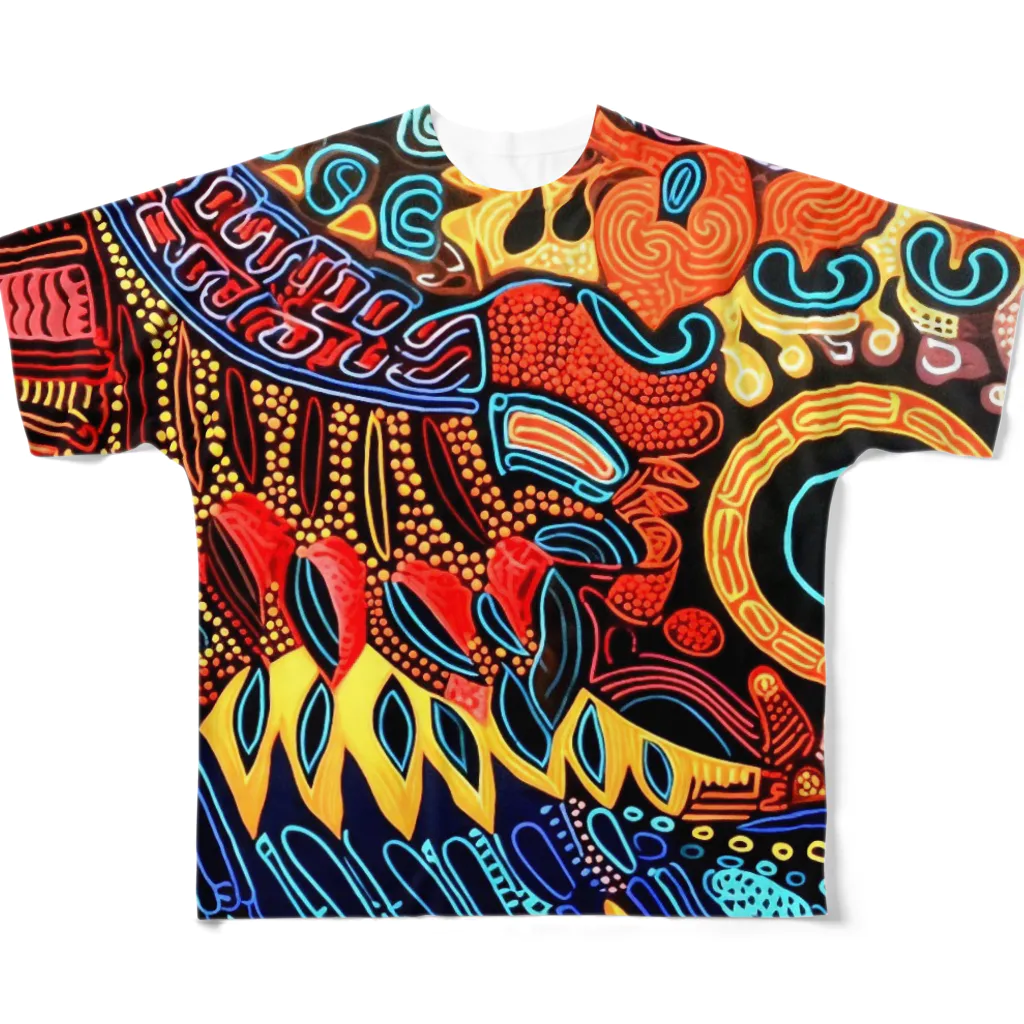 Erika_ArtistryのPsychede Calico #3 (サイケデ キャリコ) All-Over Print T-Shirt