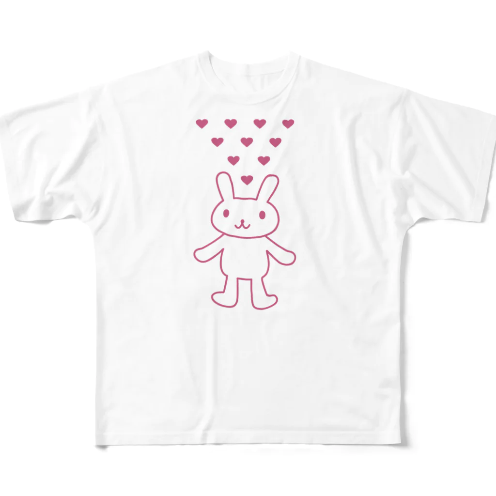 AROMA☆LOVELYのLOVELY♡RABBIT フルグラフィックTシャツ