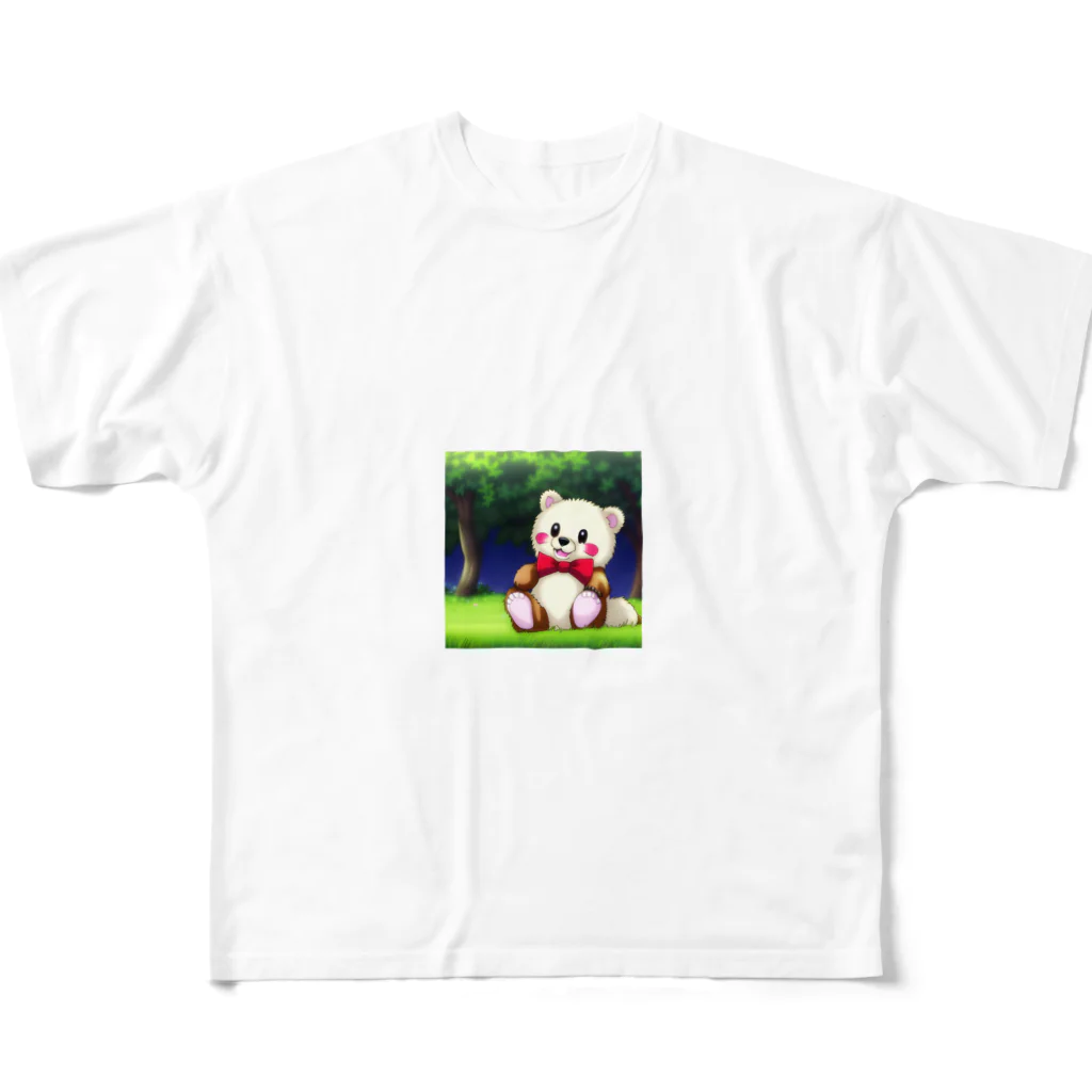 たかこのかわいい熊ちゃん　おがわくん フルグラフィックTシャツ