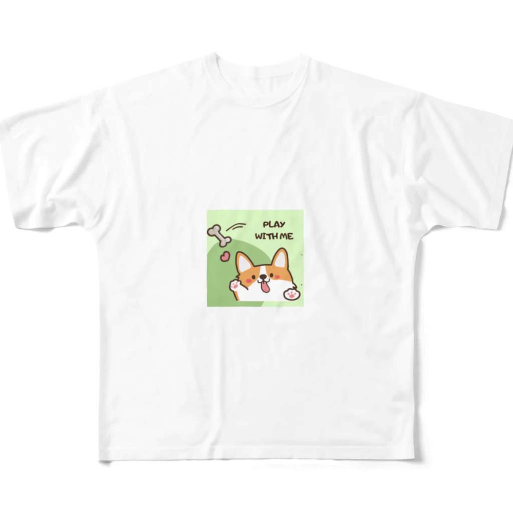 ロイ@イラストレーターHEXANFT販売美麗イラスト描きますのPLAY WITH ME フルグラフィックTシャツ