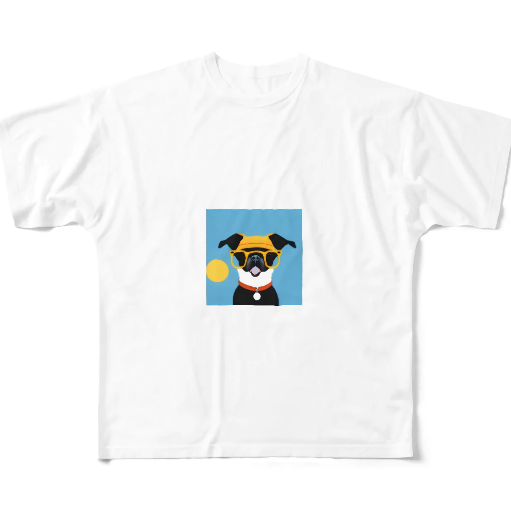 DJ.dogsのDJ.dog dogs1 All-Over Print T-Shirt