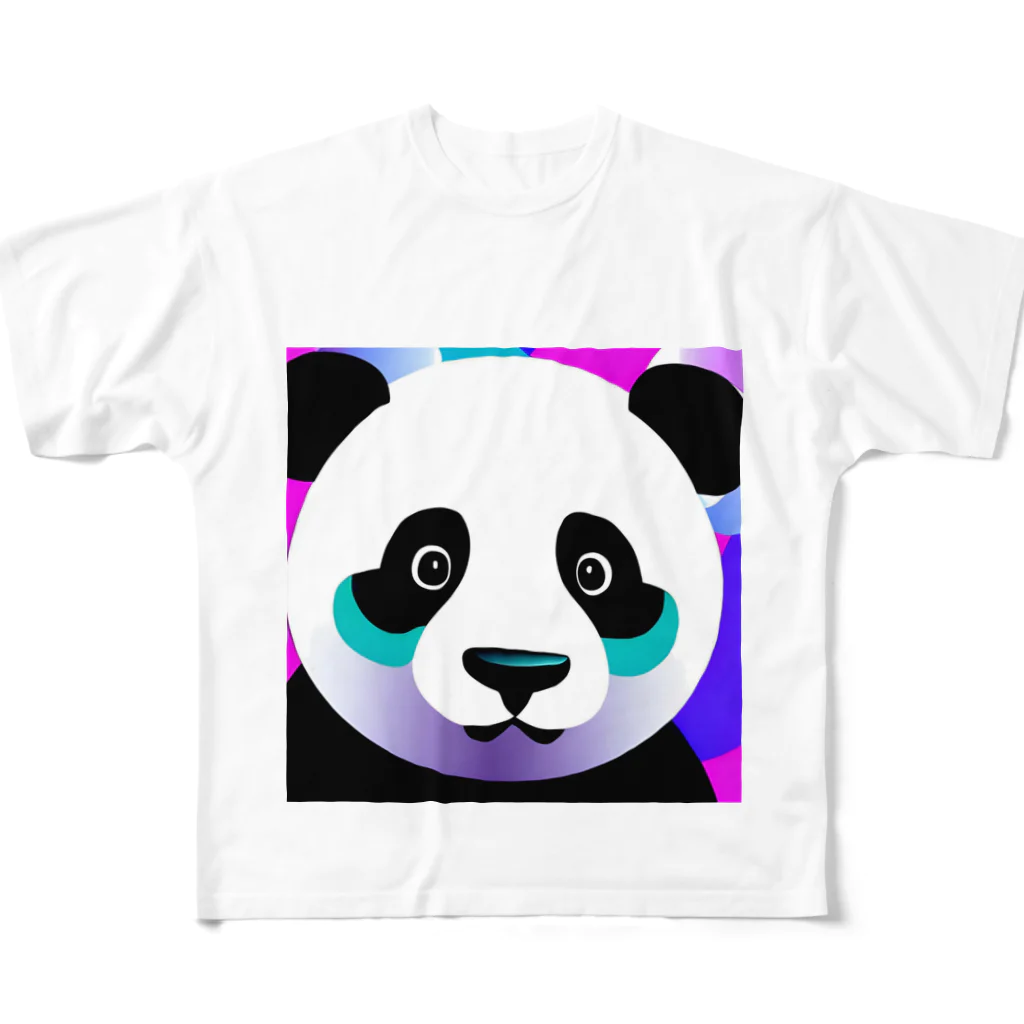 クリエイティブ・クリーチャーショップの蛍光ポップPANDA All-Over Print T-Shirt