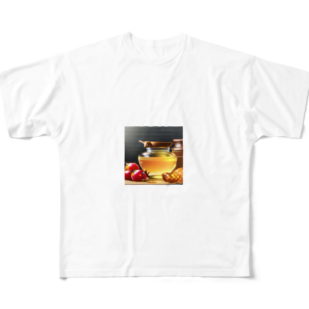 honeyショップのはちみつと果物 All-Over Print T-Shirt