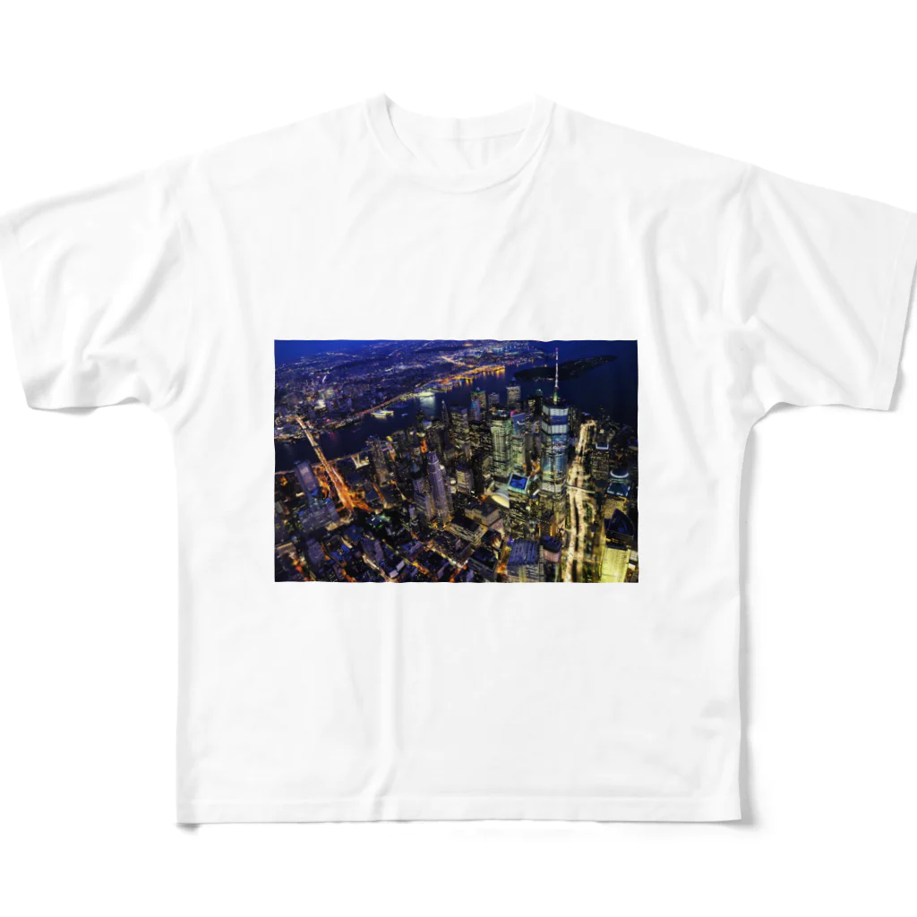 とある高校生が作ったグッズのニューヨーク市街地 All-Over Print T-Shirt