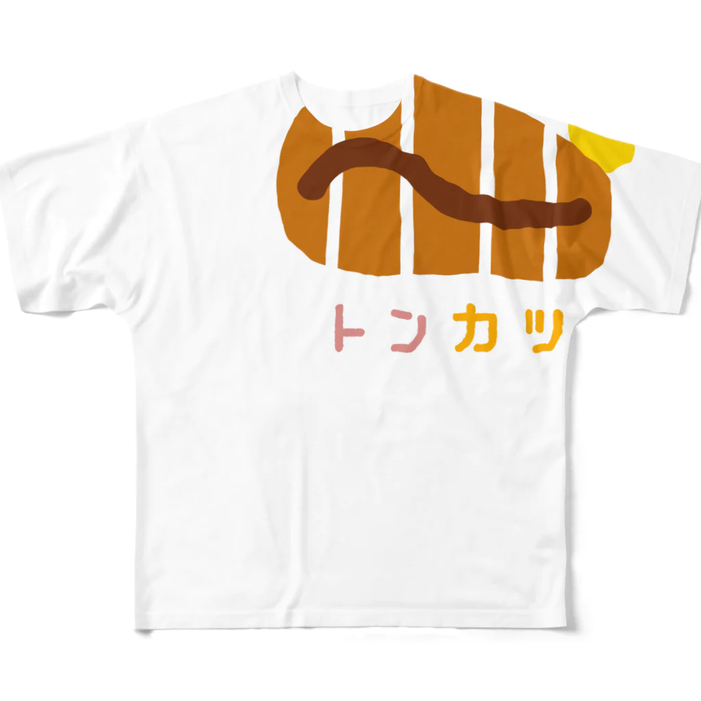 赤ぽち堂のトンカツ All-Over Print T-Shirt