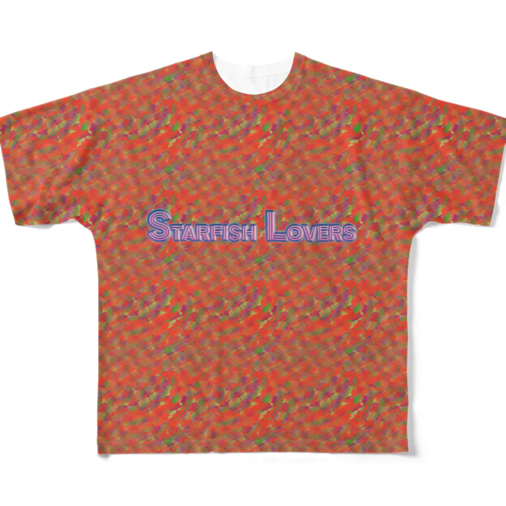 グッズ屋のStarfish Lovers（えび）  All-Over Print T-Shirt