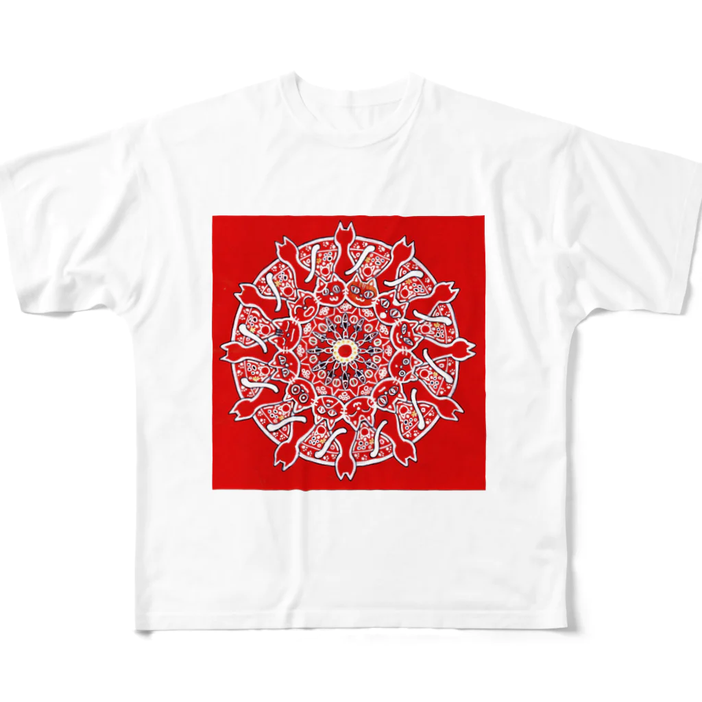 rioka24ki10の猫曼荼羅　曼荼羅1-6 All-Over Print T-Shirt