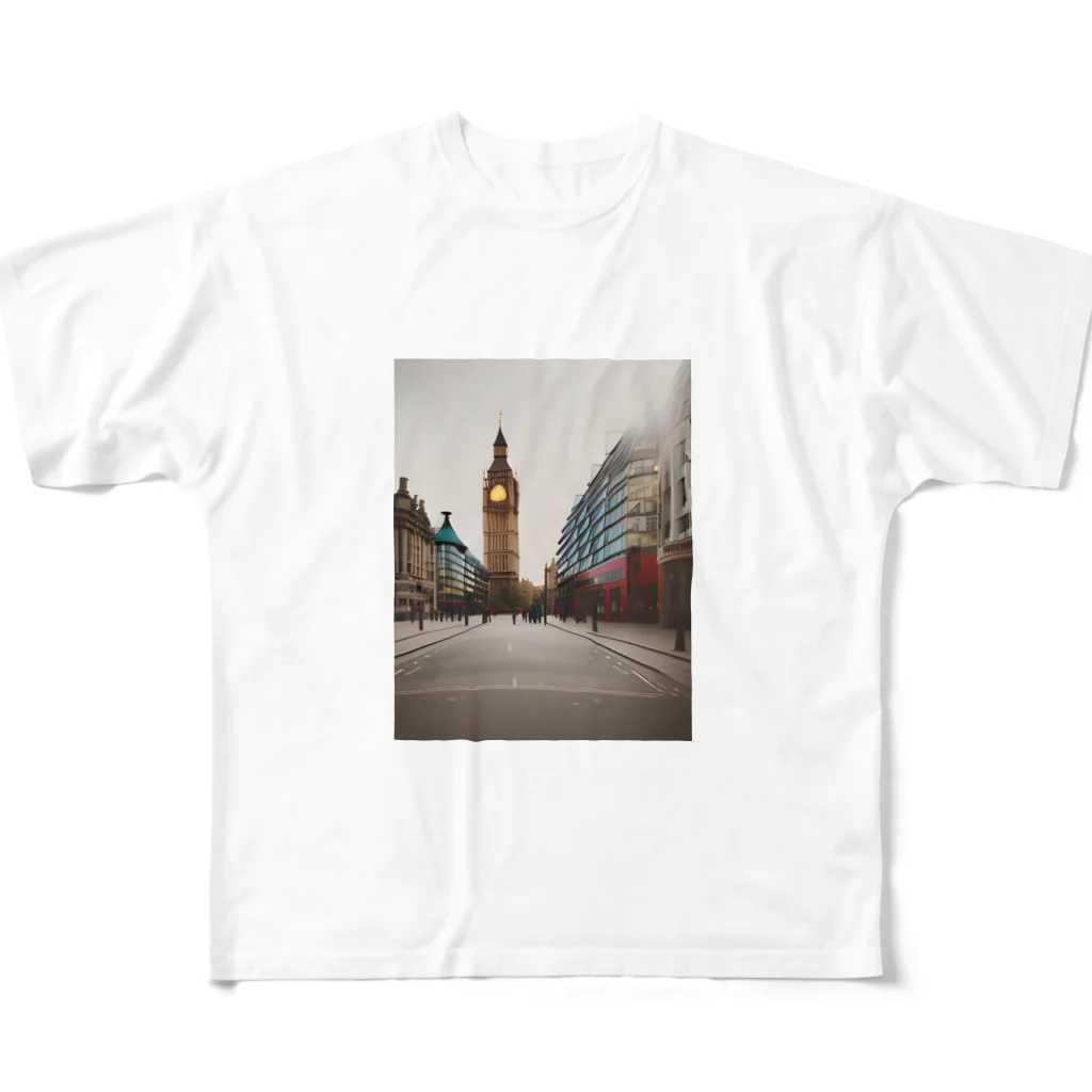 JUNO1970のLONDON フルグラフィックTシャツ