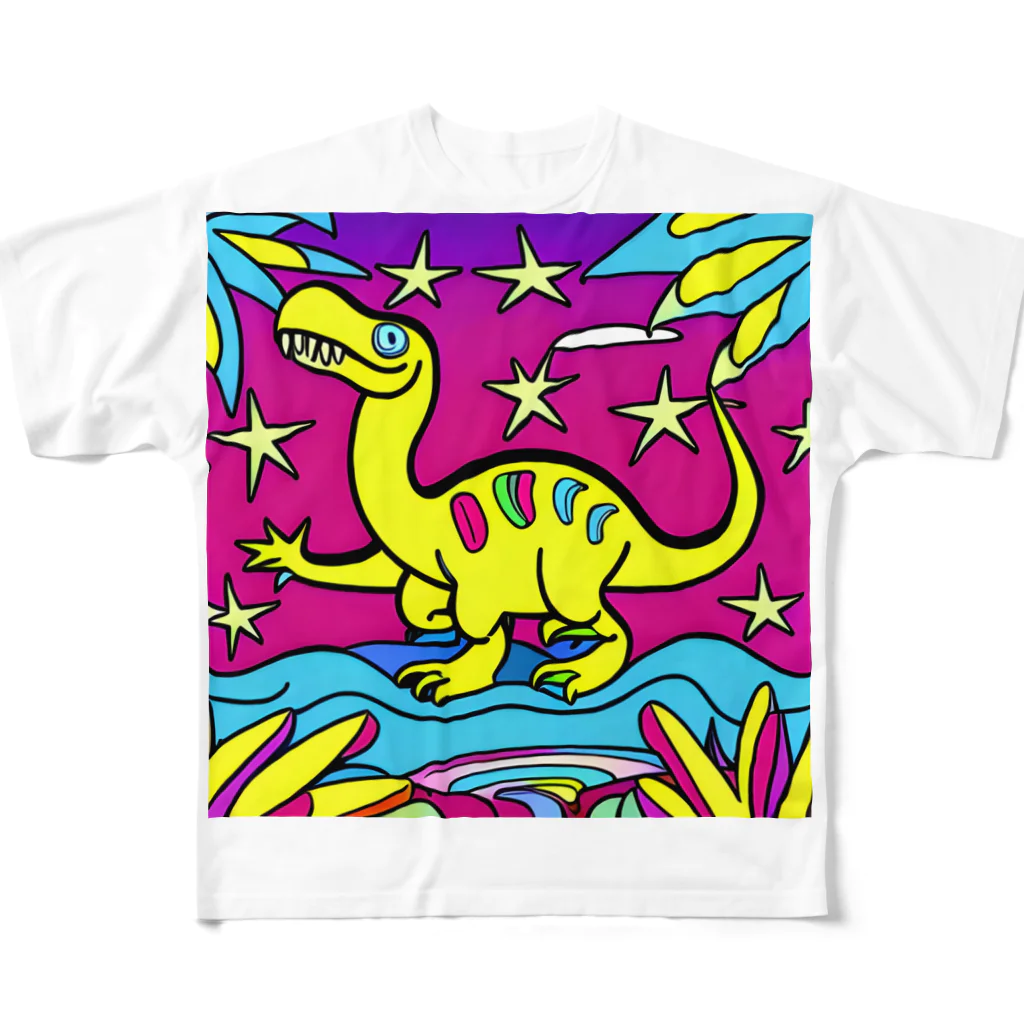 Cosmic Canvas Craft　C_C_Cのチョイウロザウルス フルグラフィックTシャツ