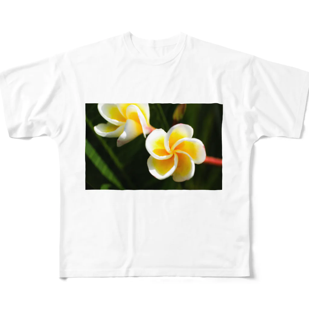 kamakiri3のFlower of the Heart　プルメリア フルグラフィックTシャツ