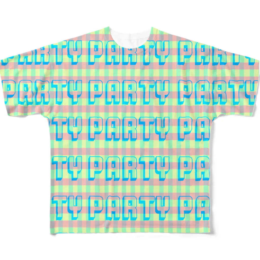 Anderson film schoolのPARTY PARTY PARTY All-Over Print T-Shirt