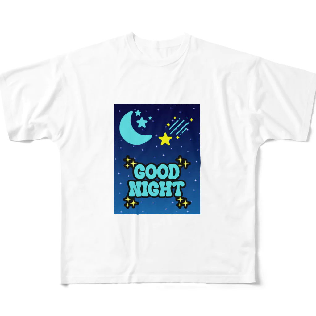 nene-cocoの夜空に広がる美しい星空 フルグラフィックTシャツ