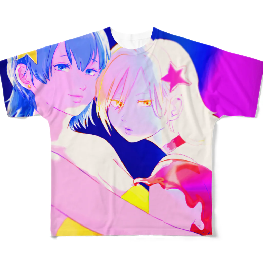 neon テトラマン🪸のアイドルちゃんズ All-Over Print T-Shirt