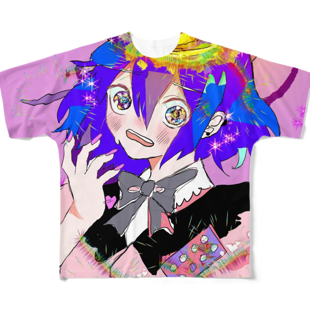 _a888popuriのサイケキュート All-Over Print T-Shirt
