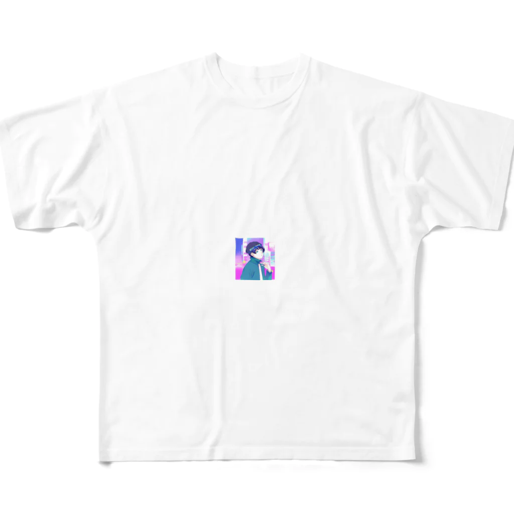 みやこのオリジナルショップのアニメ風の原宿系男子のオリジナルグッズ All-Over Print T-Shirt