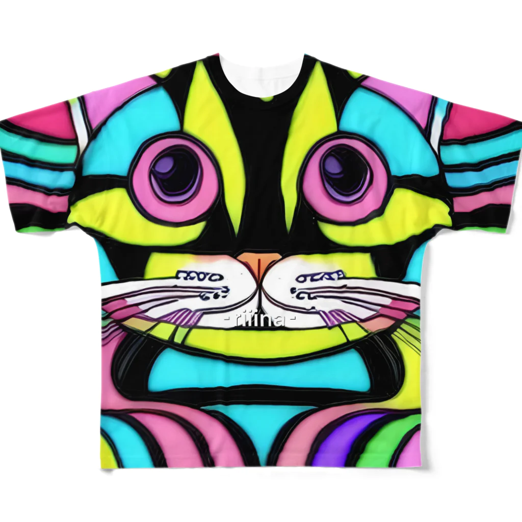 Ami_mのれいんぼおねこ All-Over Print T-Shirt