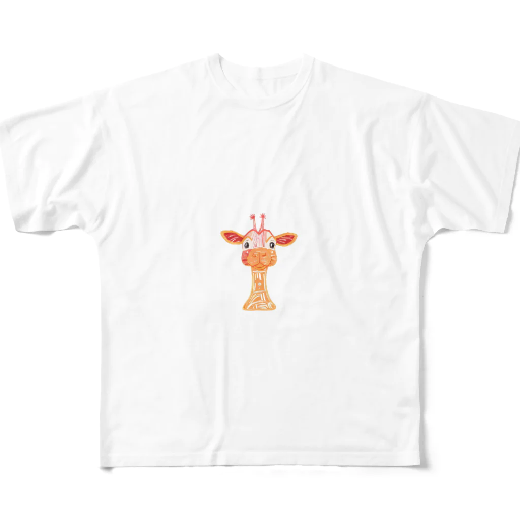 MUSASABI の笑うキリン All-Over Print T-Shirt