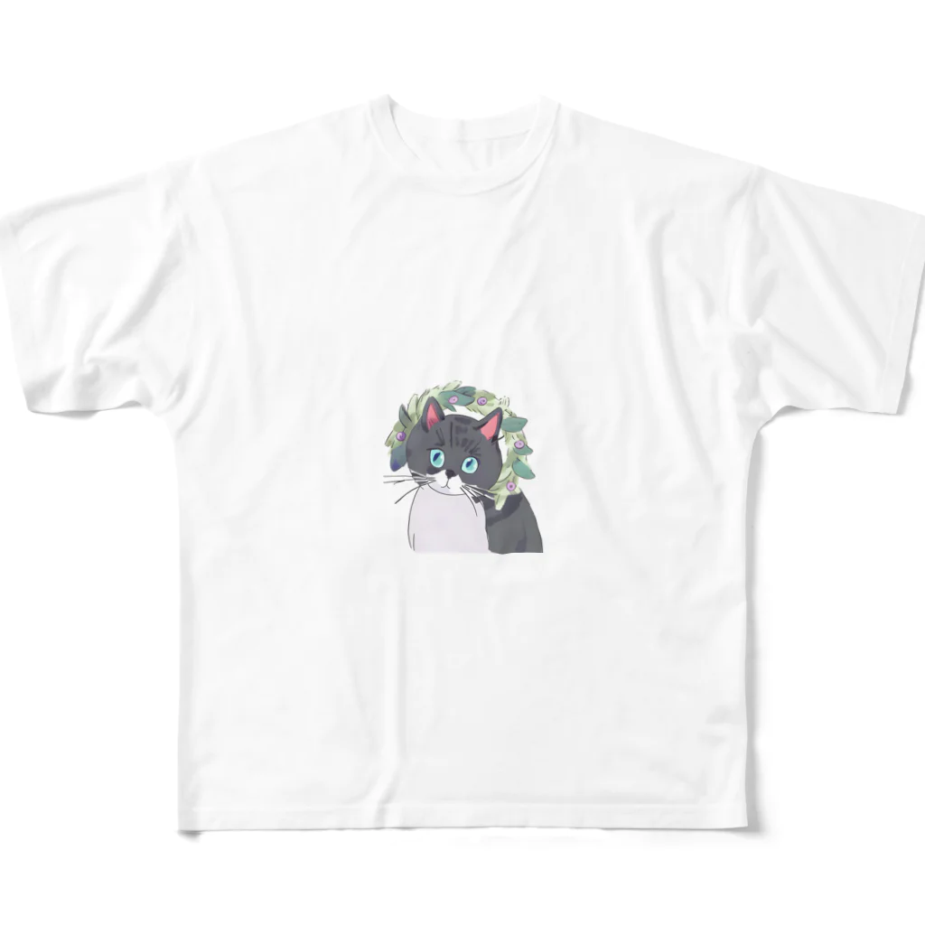 Petal&Purrのブルーム•キティ フルグラフィックTシャツ
