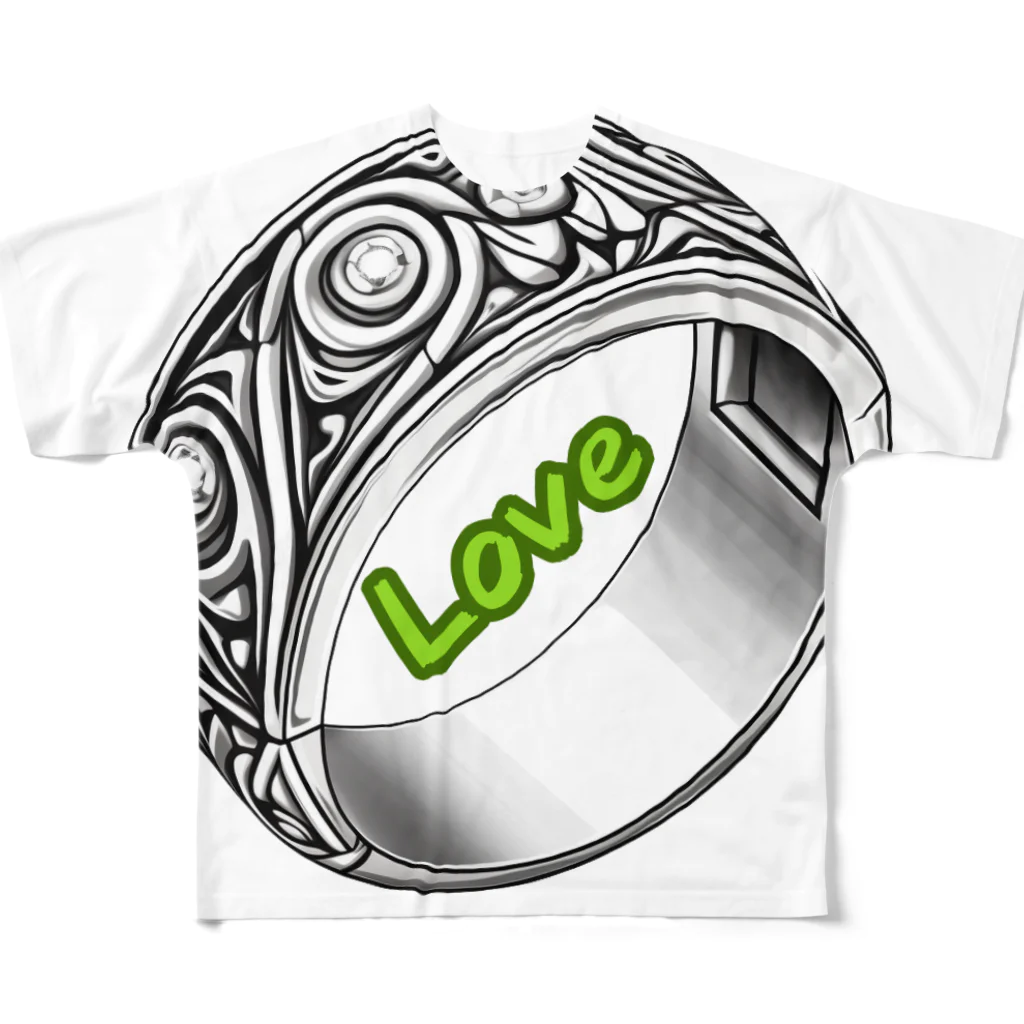 BunnyBloomのRing of love All-Over Print T-Shirt