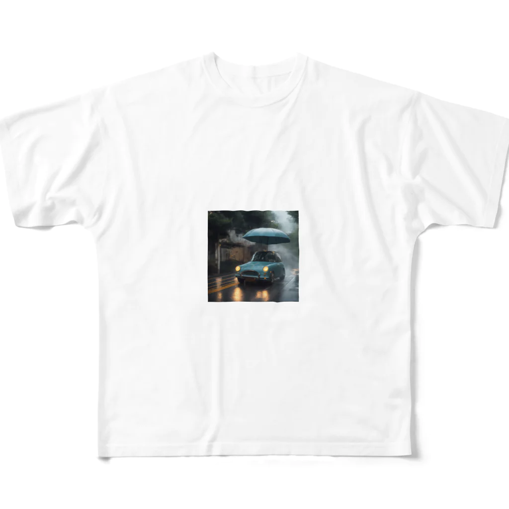 nonbiri-yaの雨車 All-Over Print T-Shirt