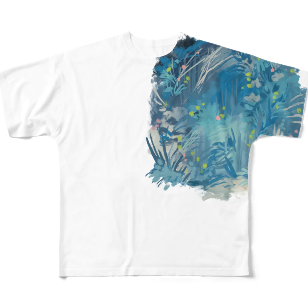 ameba colorsのスリーピーフォレスト フルグラフィックTシャツ
